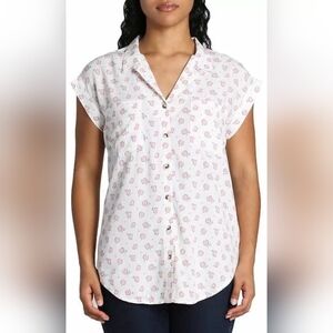 JACHS Girlfriend sz XXL printed short sleeve blouse